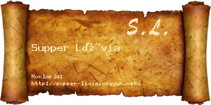 Supper Lívia névjegykártya