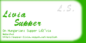 livia supper business card